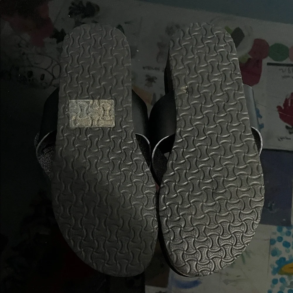 Torrid Black Sandals with Silver Accents - Picture 2 of 2